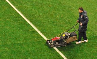 tennis court mowing